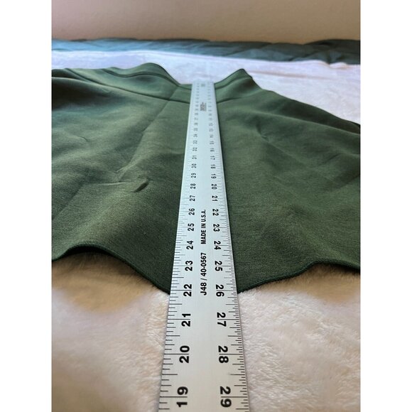 N Yang Womens Stretch Flared Skater Skirt Large Green High Waist A-Line Stretch - Picture 3 of 9